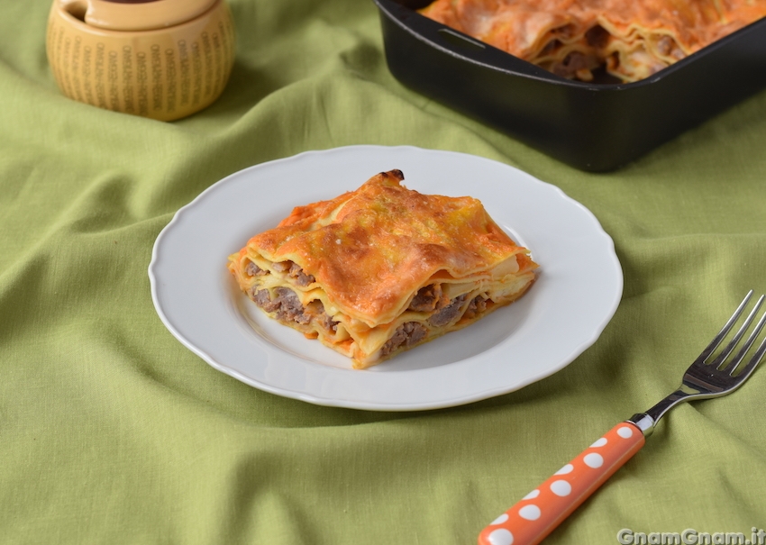 Lasagne zucca e salsiccia