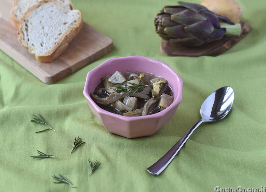 Zuppa di carciofi e patate