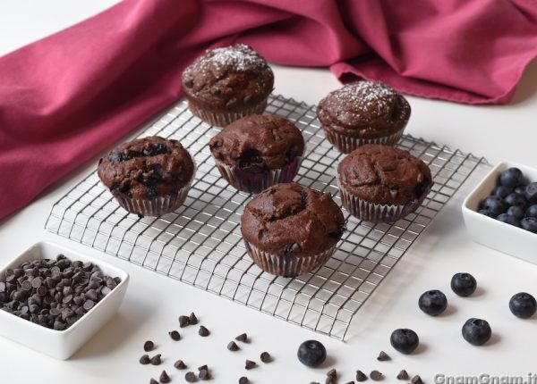 Muffin mirtilli e cioccolato