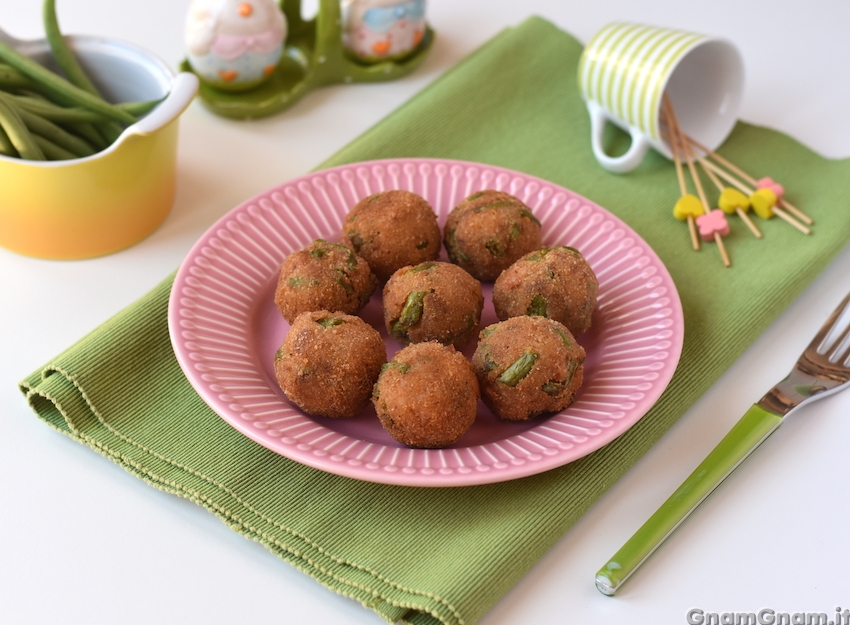 Polpette fagiolini e prosciutto cotto