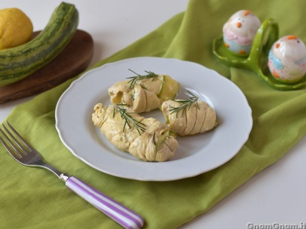 Involtini di pollo e zucchine