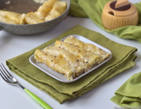 Cannelloni ricotta e zucchine in padella