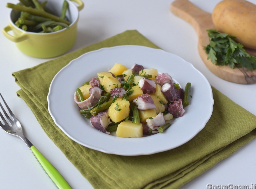 Insalata di polpo patate e fagiolini