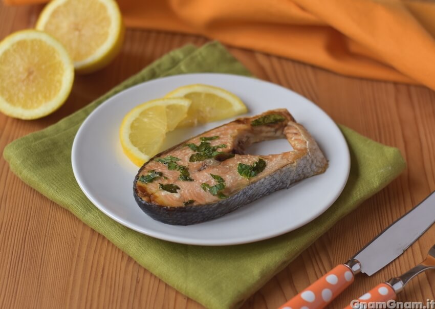 Salmone in friggitrice ad aria