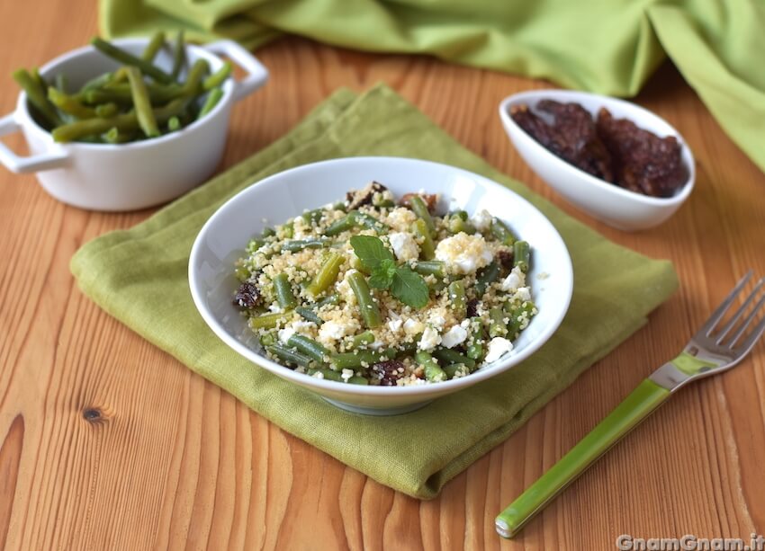 Cous cous fagiolini e feta