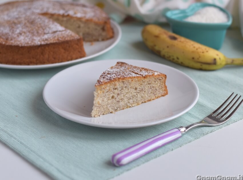 Torta banane e cocco senza uova