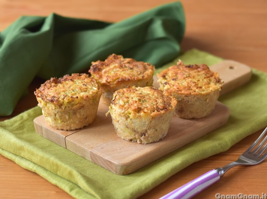 Sformatini di cavolo cappuccio e stracchino