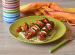 Spiedini di verdure con crema di ceci